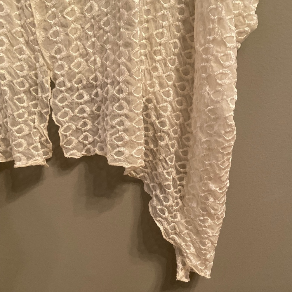 For Love & Lemons Silk Embroidered Shawl, Size Small - Picture 6 of 12
